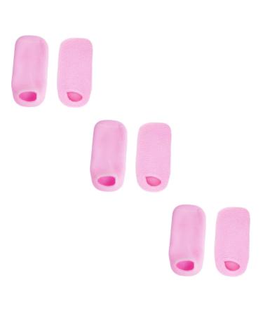 Ipetboom 3 Pairs Gel Lining Socks Cotton Oil Socks Gel Dry Feet Socks Dry Heel Oil Socks Dry Heel Spa Socks Oil Infused Socks Moisture Socks Spa Gel Socks Foot Miss Moisturizing Socks Pink
