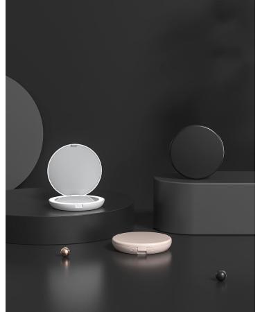 Hontry LED Lighted Travel Makeup Mirror 1x/5x Magnification - Portable 5 Inch Compact Pocket Mirror with 16 Daylight LEDs - Buy Online on GoSupps.com