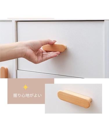 HDJNAL Wooden Drawer Buttons with Screws - 10 Beech Knobs for Cupboards & Drawers 32mm Hole Distance | International Shipping Available - Buy Online on GoSupps.com