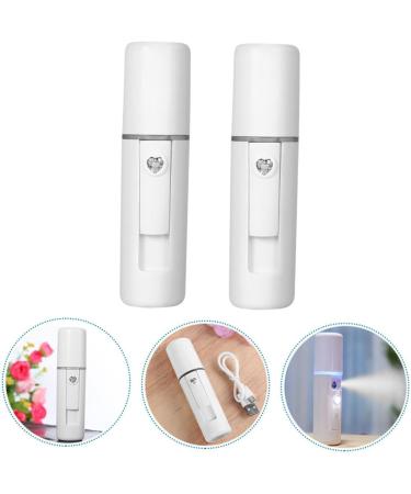 AUTSUPPL 2pcs Spray Meter Handhold Facial Mister Mini Face Humidifier Women Face Steamer Plastic White - Buy Online on GoSupps.com