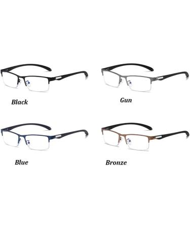 Nobrands Anti-Glare Short-Sighted Glasses for Men & Women | Metal Frames | -1.00 to -6.00 Diopters | Blue Color - Buy Online on GoSupps.com