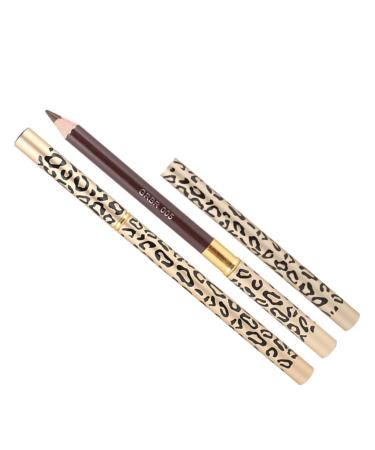 LALAFINA 2pcs Brown Brow Pencil Black Pencils Brown Pencil Matte Eyebrow Brush Leopard Print Cosmetic Girl 1 count (Pack of 1) Picture 1