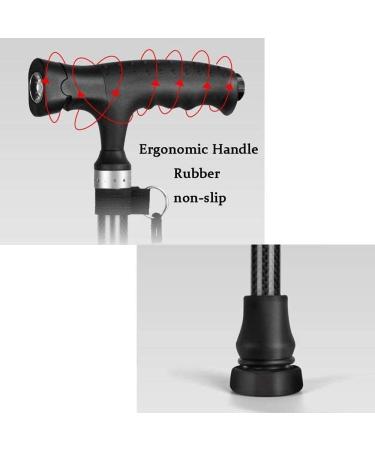 Walking Stick/Crutches Lightweight Carbon Fiber Walking Sticks with Adjustable Light Handle 10 Height Levels Adjustable for Older Men or Women with 4 Legs 2 Non-Changeable Base Journey - Buy Online on GoSupps.com