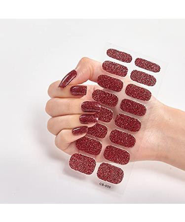 8 Sheets 128 Pieces Full Cover Nail Art Stickers - Self-Adhesive Solid Color Strips for Women | Real Nail Polish Decal Strips - International Shipping Available - Buy Online on GoSupps.com