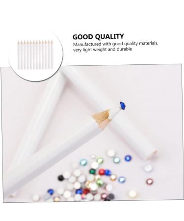 FRCOLOR 20pcs Nail Art Rhinestones Beads & Wax Picker Tool - Crystal Gem Dotting Pen for Nail Design | International Shipping - Buy Online on GoSupps.com