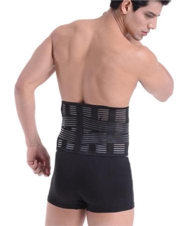 Back Support Back Brace Lumbar Support Waist Trimmer Sweat Belt Adjustable Waist Trainer Gym Fitness Sauna Slimming Belt Back Support Belt(X-Large) X-Large Black - Buy Online on GoSupps.com