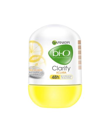 Garnier bi-o Clarify Roll On Antiperspirant Deodorant 48 Hour Protection - 50mL/1.69 fl oz (3 bottles) Lim n 1.69 Fl Oz (Pack of 1)