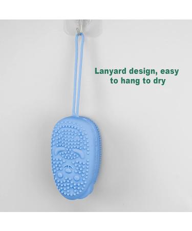 Silicone Shower Brush Set of 4 with Added Soap - Exfoliating Body Scrubber for Deep Cleaning Skin - 4 Colors Available - Buy Online on GoSupps.com
