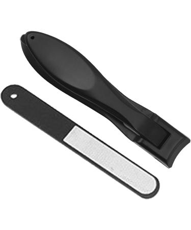 Nail Clippers for Thick Nails Fingernail Clippers for Adults Portable Toenail Scissors Stainless Steel Toenail Clippers for Large Nails Nail Clippers with Wide Jaw Opening and Nail File Black - Buy Online on GoSupps.com