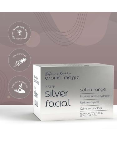 Aroma Magic Silver Facial Kit - 7 Steps Hydrating Skincare Set for Dry & Sensitive Skin | Multi-Use Facial Care for Radiant Glow - Buy Online on GoSupps.com