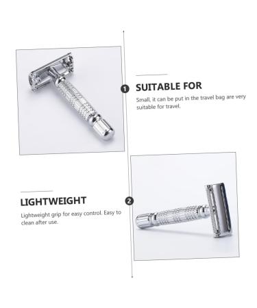 Beaupretty Vintage Double Edge Safety Razor - Chrome Plated Manual Shaver & Mustache Razor for Face - Old Fashioned Alloy Holder - Buy Online on GoSupps.com