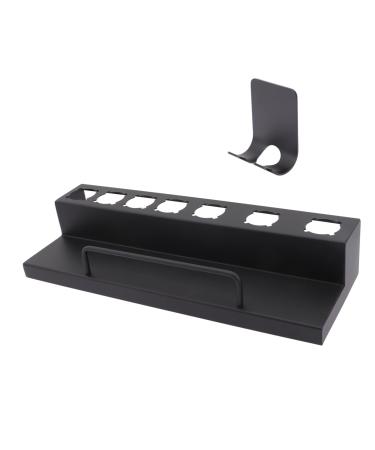 Outanaya Curling Iron Rack Hair Curler Wall Rack Curler Holder for Salon Kickstand Stainless Steel Black