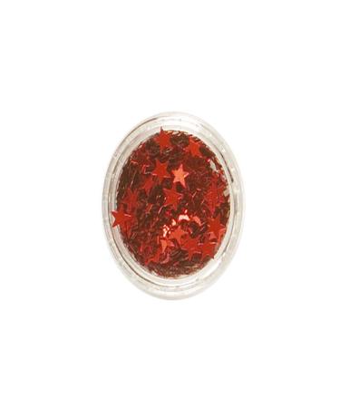 Cosmetic Glitter Stars for use on the face - Red