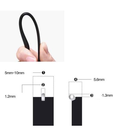 VIORNO Glasses Legs - 1 Pair Plastic Replacement Temples for Glasses Repair - Black - Buy Online on GoSupps.com