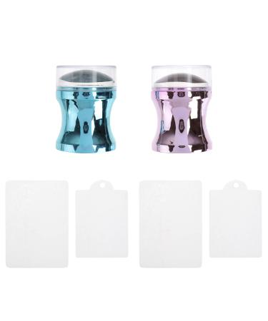 Lurrose 1 set nail stamp nail blanket nail art tool to scratch the nails of transparent soft stampers nail art stamp nail scraper accessories child plastic ABS style1