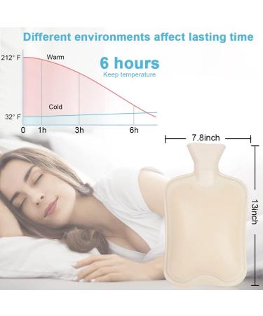 Ziko 2L Natural Rubber Hot Water Bottle - Durable Hot Compress for Pain Relief - Buy Online on GoSupps.com