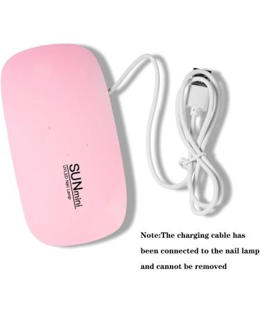 BAQI Mini UV LED Nail Lamp - Portable 6W USB Nail Dryer for Gel Polish - Pink Mouse Shape Pocket Nail Art Tool for Home and Salon Use - Buy Online on GoSupps.com