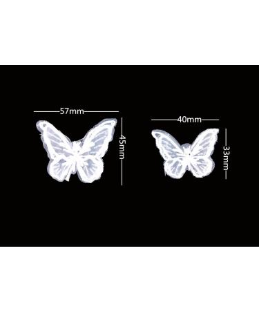 Yueton 12pcs Handmade Embroidery Organza Butterfly Barrettes Bobby Pin Hair Clips - White - Buy Online on GoSupps.com