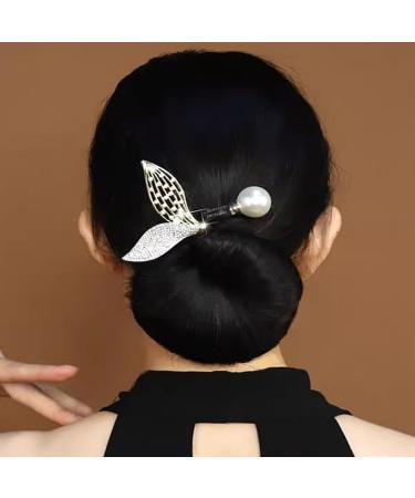 Ball Hair Clips Bun Rollers Lazy Hair Curler Rhinestone Flower Hair Clip Elegant Hair Clip For Women Bun Maker Hairpin Easy And Quick Snap Curling Tools (Type18) - Buy Online on GoSupps.com