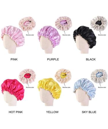 Minkissy Kids Satin Double-Layered Sleep Cap | Adjustable Night Hat for Baby Children | Toddler Sleep Bonnet in Sky-Blue - Buy Online on GoSupps.com