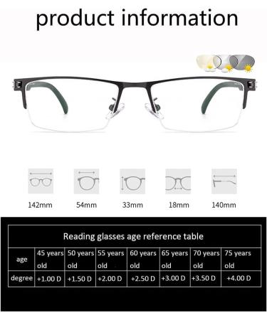 Stylish Protection Glasses for Men - Fashion Reading Glasses & Color Change Sunglasses +1.00 to +3.00 | Ideal for Seniors - Buy Online on GoSupps.com