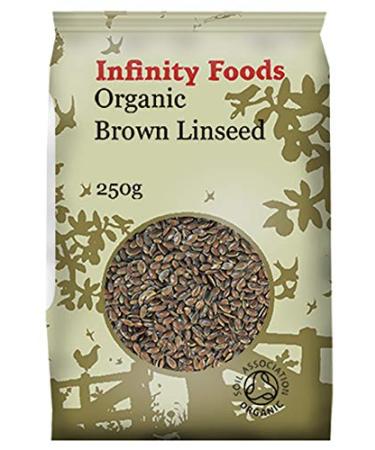 Infinity Foods Organic Whole Brown Flax Seeds Linseed 250g - Nutty 250g