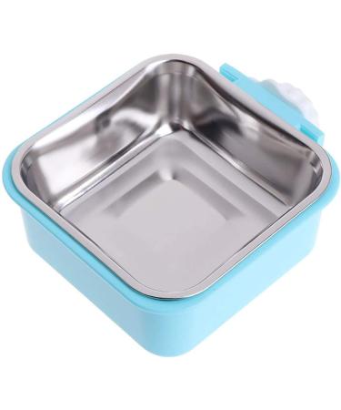 Stainless Steel Removable Hanging Crate Dog Bowl | Pet Cage Coop Cup with Bolt Holder | Ideal for Dogs, Cats, Rabbits, Birds | Small Animal Food & Water Bowl (Blue, Pack of 1) - Buy Online on GoSupps.com