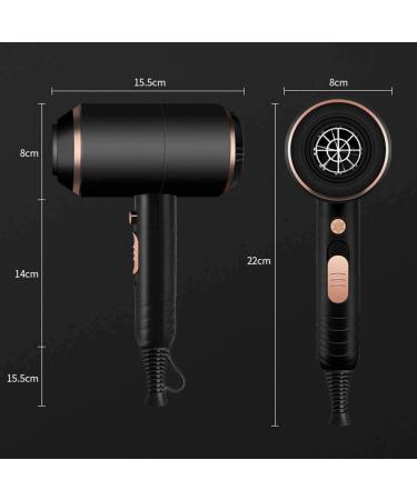 Professtional Hair Dryer Portable Hair Dryer Ionic Hair Dryer 2000W Hot and Cold Blow Dryer with 2 Replaceable Nozzles 3 Speeds Cool Button Low Noise Lightweight for Home Use Travel Blue - Buy Online on GoSupps.com