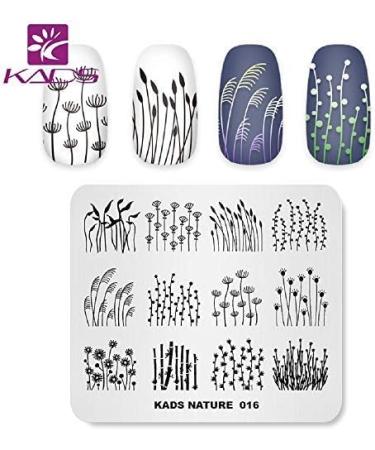 KADS Nail Stamping Plate Dandelion Grass Nature Image Design for Nail Art (NA016) - Buy Online on GoSupps.com