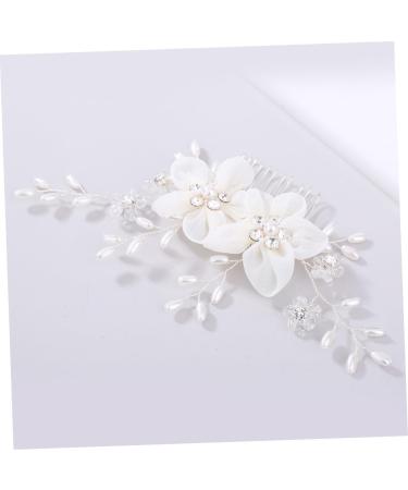 HAPINARY Crystal Headpiece Wedding Headpiece Prom Headpiece Crystal Hair Accessories Pearl Wedding Hair Accessories Flower Hair Accessories Pearl Headpiece Flower Girl Bride White Headband - Buy Online on GoSupps.com