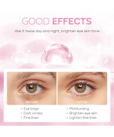 AKARY Cherry Blossom Eye Cream with Hyaluronic Acid for Dark Circles & Puffiness | Hydrating Under Eye Skincare for All Skin Types | Cruelty-Free & Fragrance-Free - Buy Online on GoSupps.com