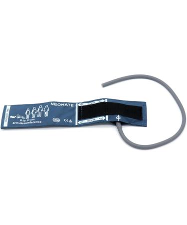 Universal NIBP Cuff forNeonate 6-11 cm Single Tube Reusable PU Replacement Blood Pressure Cuff No Connector Neonate Blue Pu+single L Tube