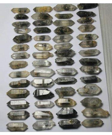 539g 56 Natural Black Ghost Crystal Bone Double End Specimens JZIGTDEM