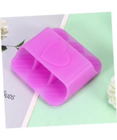 Tovinanna Silicone Scalp Massage Brush Purple Hair Scales Brush for Head Cleaning & Relaxation (8.5x3cm) Perfect for At-Home Spa Treatment - Buy Online on GoSupps.com