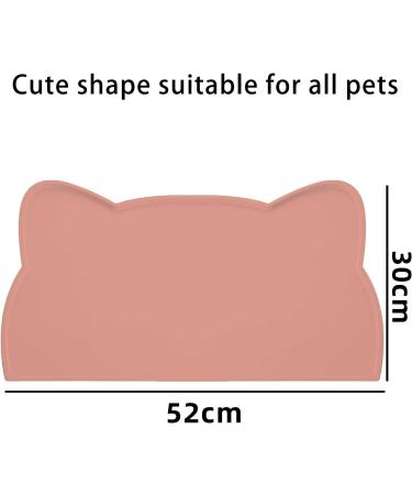 Womlex Pink Silicone Pet Bowl Pad - Non-Slip Waterproof Cat & Dog Feeding Mat (52x30cm) - Buy Online on GoSupps.com