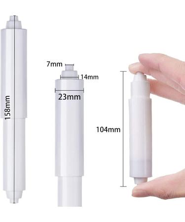 Toilet Paper Holder 3PCS Plastic Tissue Toilet Paper Holder Roller Replacement Toilet Roll Holder for Bathroom Spring Loaded (15.8cm Length White) - Buy Online on GoSupps.com