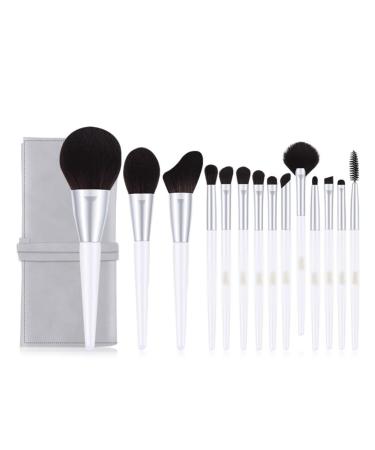 14 Pieces of Plain Brocade Makeup Brush Set Full Set of Eye Shadow Brush Powder Blusher Brush Beauty Tools