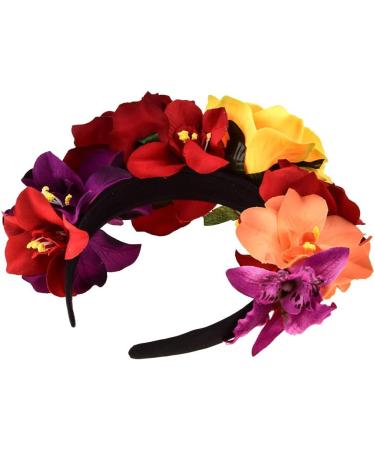 Mexican Flower Crown Headband Halloween Party Flower Headband Halloween Costume Cosplay Headpiece Hair Accessories - Buy Online on GoSupps.com