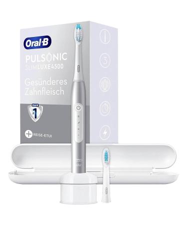 Oral-B Pulsonic Slim Luxe 4500 platinum 4500 Electric Toothbrush Sonic Toothbrush White Silver