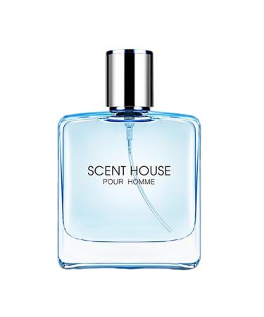 Scent House Men's Cologne Aromatic Aquatic Eau De Parfum Long-Lasting Fragrance for Travel Ideal Gift for Men With Lemon Jasmine Nutmeg Amber and Musk Notes Cedar & Patchouli Body Spray