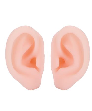 1 Pair Soft Silicone Ear Model 1 Pair Silicone Simulated Ear Model Flexible Soft Ear Model For Hospital Display Learning