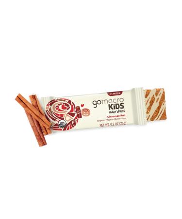 GoMacro Kids MacroBar Organic Vegan Snack Bars - Cinnamon Roll (7 Count - 0.9 oz Bars) - Buy Online on GoSupps.com