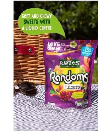 3 x Rowntree's Randoms Juicers Sweets Sharing Bag 140g Delicious Tasty And Twisty Treat Gift Hamper For Birthday Christmas Easter Sold By Kidzbuzz - Buy Online on GoSupps.com