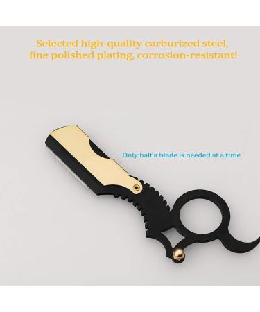 POOPFIY Barber Razor Set - Professional Traditional Manual Shave with Gold Storage Box - Premium Quality for a Perfect Shave - Buy Online on GoSupps.com