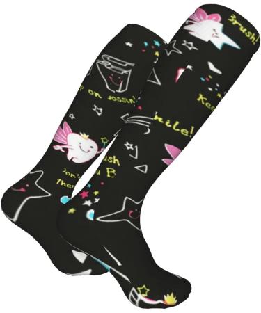 Dental Hygienist Compression Socks 15-20 mmHg for Men & Women - Best Support for Running & Cycling - White One Size - Buy Online on GoSupps.com