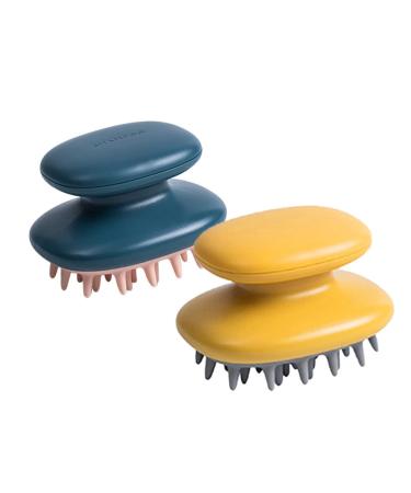 Skisuno 2st Silicone massage curb air cushion ridge hairbrush hairbrush handhampooner bathing scrubber shampoo brush for the scalp cleaning brush shampoo massage device for the scalp