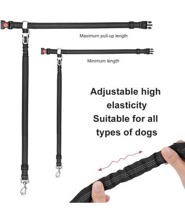 65-100cm Adjustable Dog Seat Belt for Cars UK Black Elastic and Crushioning Dog Car Harness with Headrest Safety Clip Durable and Heavy Duty - Buy Online on GoSupps.com