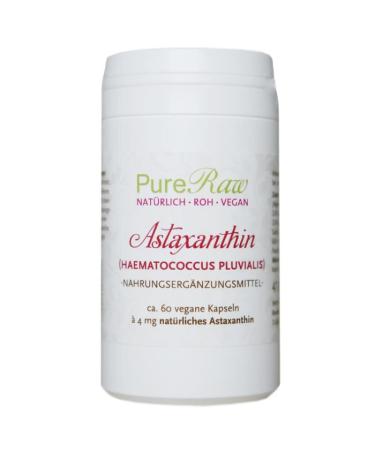 Astaxanthin of course vegan bioastin hawaiian astaxanthin + vitamin E - 2 softgel capsules daily 4mg 8mg - oleoresin algae oil bloodstream algae haematococcus pluvialis from hawaii |Pureeraw 60 capsules 60 pieces (1 pack)