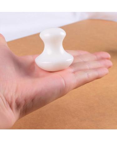 2Pcs White Jade Quartz Gua Sha Facial Tools for Women - Home Spa Massage Tool - Buy Online on GoSupps.com