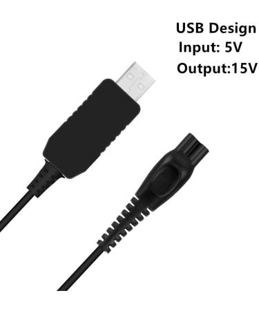 15V Charger Cable for Philips Shaver USB - Replacement Power Cord for HQ8505 Razor Chargers | Compatible with Norelco 9700 9300 8900 6100 5700 5550 3000 3500 4200 4500 | Electric Shaver Accessories - Buy Online on GoSupps.com